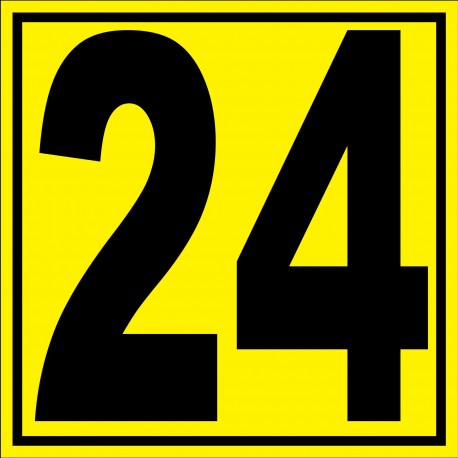 Panneau signalétique pour entrepôt "chiffre 24"
