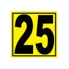 Panneau signalétique pour entrepôt chiffre 25-Signalétique entrepôt-Panneaux Signalétiques