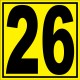 Panneau signalétique pour entrepôt "chiffre 26"