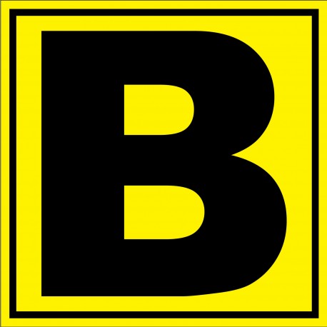 Panneau signalétique pour entrepôt "lettre B"