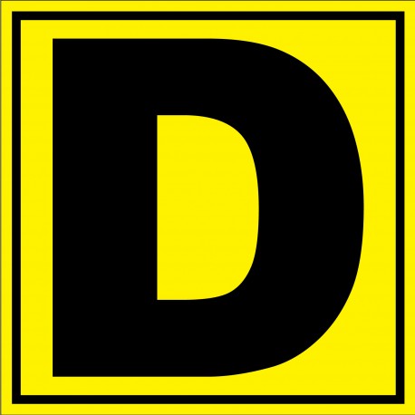 Panneau signalétique pour entrepôt "lettre D"