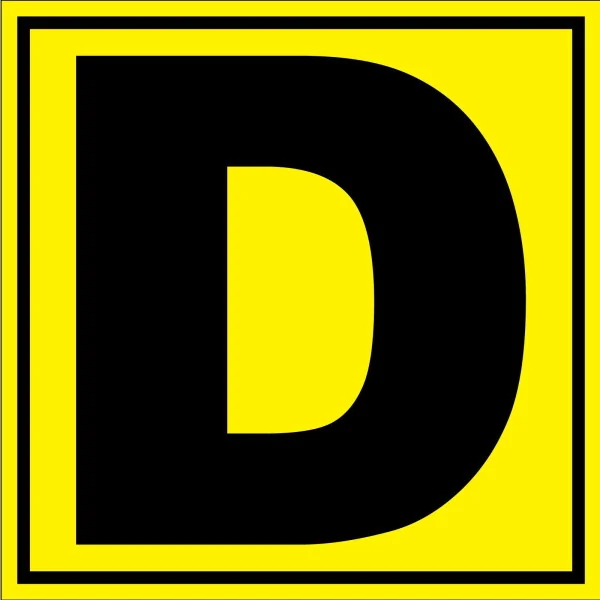 Panneau signalétique pour entrepôt lettre D-Signalétique entrepôt-Panneaux Signalétiques