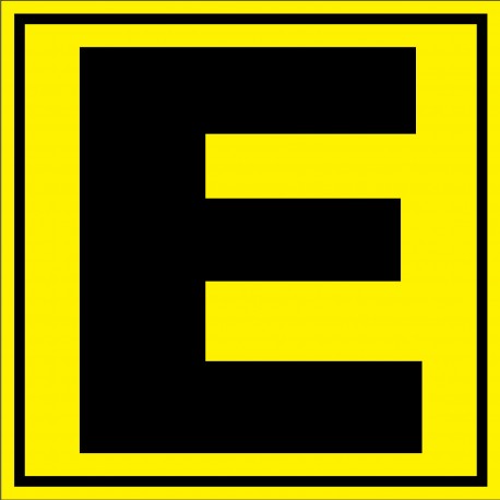 Panneau signalétique pour entrepôt "lettre E"