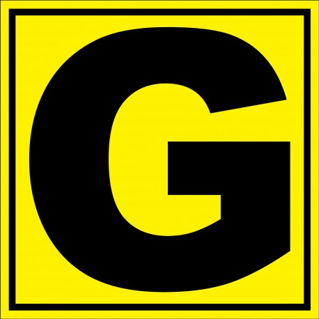 Panneau signalétique pour entrepôt "lettre G"