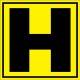 Panneau signalétique pour entrepôt "lettre H"