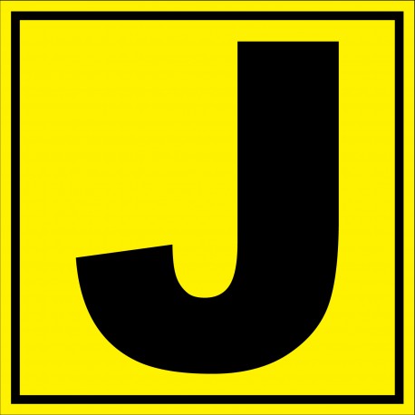 Panneau signalétique pour entrepôt "lettre J"