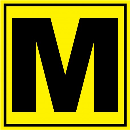 Panneau signalétique pour entrepôt "lettre M"