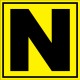 Panneau signalétique pour entrepôt "lettre N"