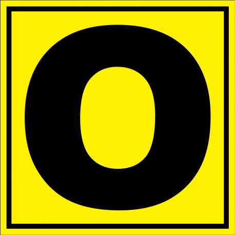 Panneau signalétique pour entrepôt "lettre O"