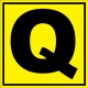 Panneau signalétique pour entrepôt "lettre Q"