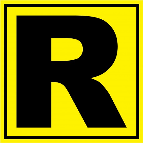 Panneau signalétique pour entrepôt "lettre R"