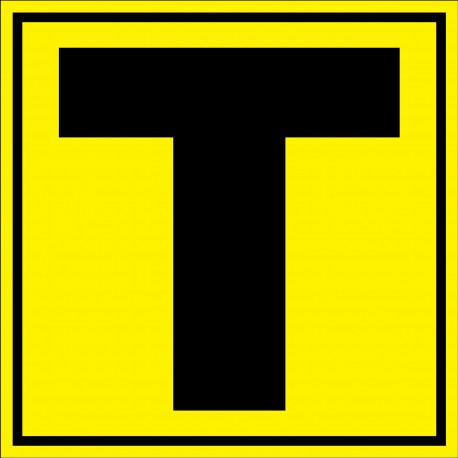 Panneau signalétique pour entrepôt "lettre T"