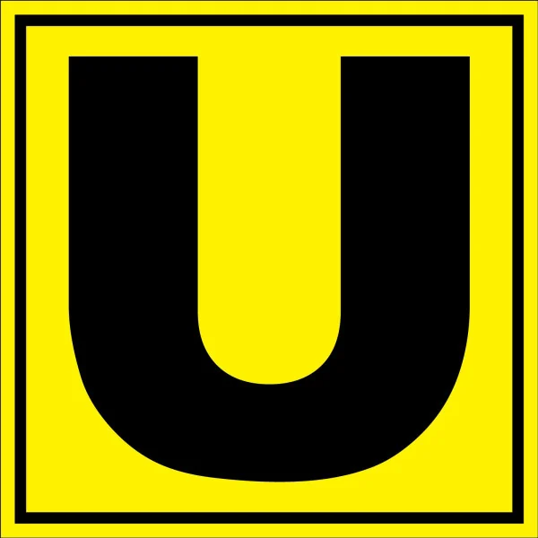 Panneau signalétique pour entrepôt lettre U-Signalétique entrepôt-Panneaux Signalétiques