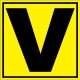 Panneau signalétique pour entrepôt "lettre V"
