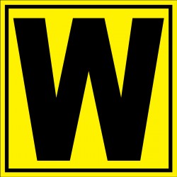 Panneau signalétique pour entrepôt "lettre W"