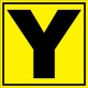 Panneau signalétique pour entrepôt "lettre Y"