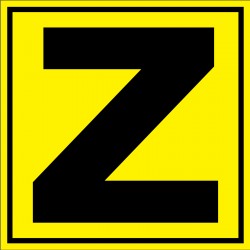 Panneau signalétique pour entrepôt "lettre Z"