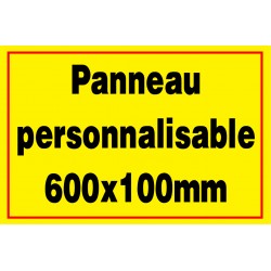 Panneau personnalisé en PVC 500x100mm