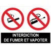 Interdit de fumer et vapoter (lot de 2p)-Panneau interdit de fumer-Panneaux Signalétiques