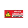 Danger cours d'eau les enfants sont sous l'entière responsabilité d'un adulte-Panneau danger enfants-Panneaux Signalétiques