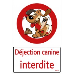 Déjection canine interdite