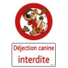Déjection canine interdite-Panneau interdit aux chiens-Panneaux Signalétiques