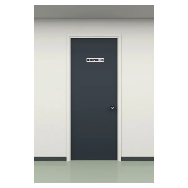 Plaque de porte local poubelles-Plaque de porte-Panneaux Signalétiques