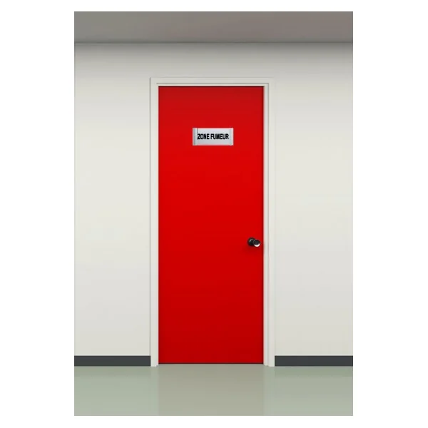 Plaque de porte aluminuim zone fumeur-Plaque de porte-Panneaux Signalétiques