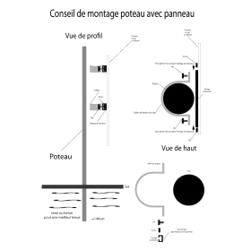 Bride de fixation pour poteau rond-Fixations-Panneaux Signalétiques
