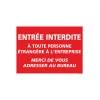 Entrée interdite à toute personne étrangère à l'entreprise-Panneau accès interdit-Panneaux Signalétiques