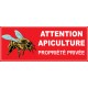 Attention apiculture défense d'entrer