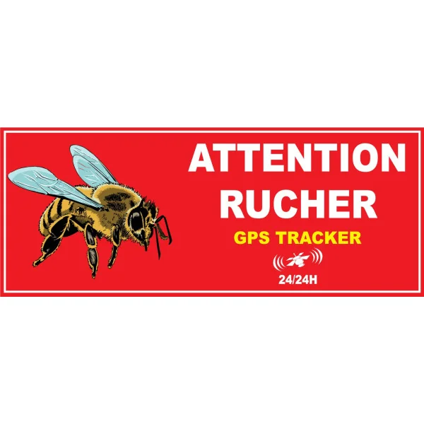 Attention rucher tracker gps-Panneau attention abeille-Panneaux Signalétiques