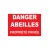 Panneau danger abeilles propriété privée-Panneau attention abeille-Panneaux Signalétiques