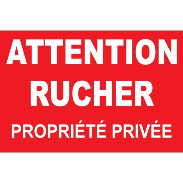 Panneau attention rucher propriété privée-Panneau attention abeille-Panneaux Signalétiques
