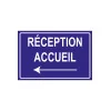 Réception accueil à gauche-Panneau hôtel, restaurant, gîte-Panneaux Signalétiques