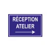 Réception atelier à droite-Signalétique garage-Panneaux Signalétiques