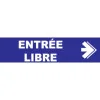 Entrée libre à droite-Panneau hôtel, restaurant, gîte-Panneaux Signalétiques