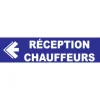 Réception chauffeurs à gauche-Panneau hôtel, restaurant, gîte-Panneaux Signalétiques