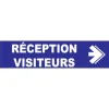 Réception visiteurs à droite-Panneau hôtel, restaurant, gîte-Panneaux Signalétiques