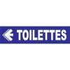 Toilettes à gauche-Panneau hôtel, restaurant, gîte-Panneaux Signalétiques