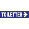 Toilettes à droite-Panneau hôtel, restaurant, gîte-Panneaux Signalétiques