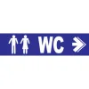 WC à droite-Panneau hôtel, restaurant, gîte-Panneaux Signalétiques