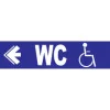 WC handicapés à gauche-Panneau hôtel, restaurant, gîte-Panneaux Signalétiques