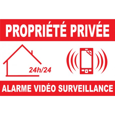 Panneau propriété privée alarm vidéo surveillance