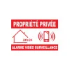 Panneau propriété privée alarme vidéo surveillance-Panneau vidéo surveillance-Panneaux Signalétiques
