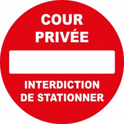 Cour privée interdiction de stationner