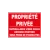 Panneau proprièté privée surveillance 24h/24, défense d'entrer sous Peine de Poursuite-Panneau vidéo surveillance--