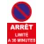Arrêt limité à 30 minutes-Panneau stationnement-Panneaux Signalétiques