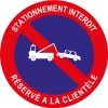 Stationnement interdit réservé à la clientèle avec pictogramme-Panneau stationnement-Panneaux Signalétiques