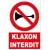 Klaxon interdit-Interdiction-Panneaux Signalétiques